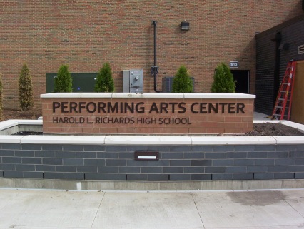 Performing Arts Center (Harold L. Richards High School); Dimensional Letters
