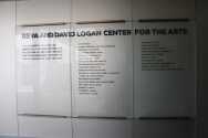 Logan Center For The Arts (University of Chicago); Glass with Second-Surface, Applied Vinyl Letters