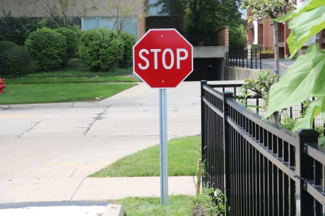 Indian Trail Elementary School (Highland Park); Stop Sign on U-Channel Post