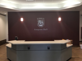 Simpson Hall (Loyola University); Dimensional Letters and Logo