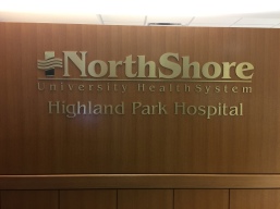 NorthShore University HealthSystem (Highalnd Park, IL); Brass Dimensional Letters and Logo