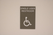 University of Chicago (Chicago, IL); ADA Tactile and Braille Single User Restroom Sign